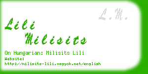 lili milisits business card